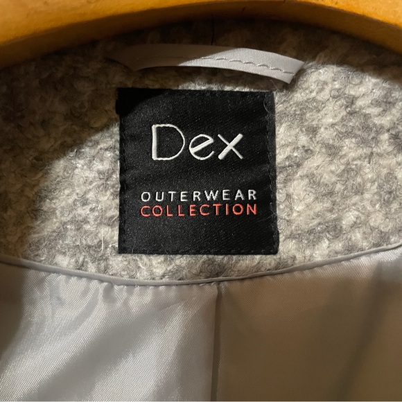 Dex Women's Gray Pea Coat Wool Blend Zip Front Pockets Women's Size XS - Picture 11 of 16